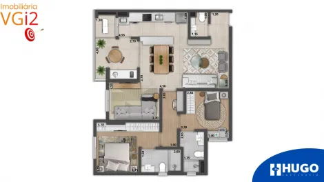 Apartamento em construção - Entrega final de 2025 - Opção de 3 dorm, sendo 1 ou 2 suítes - Vista Lindíssima