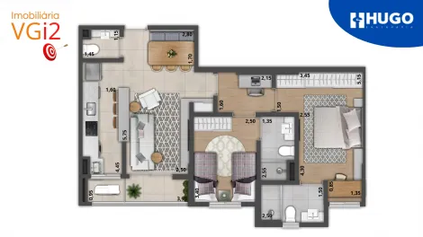 Apartamento em Construção - 2 Suítes - 2 Vagas - 72,5 m² - Jardim Olhos d'Água - Entrega Final de 2025
